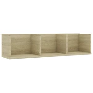 vidaXL &Eacute;tag&egrave;re murale &agrave; CD Ch&ecirc;ne sonoma 75x18x18 cm Bois d'ing&eacute;nierie