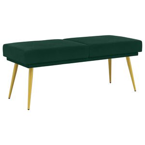 vidaXL Banc &agrave; double couche Vert fonc&eacute; 120 x 45 x 46 cm Velours