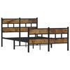 vidaXL Cadre de lit en métal sans matelas chêne fumé 120x190 cm