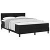 vidaXL Lit &agrave; ressorts avec matelas Noir 140 x 190 cm tissu