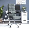 vidaXL Fauteuil inclinable de bureau Gris fonc&eacute; Tissu