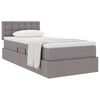 vidaXL Lit avec rangement et matelas avec matelas Taupe 90 x 190 cm