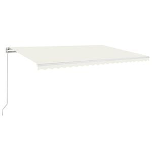 vidaXL Auvent manuel r&eacute;tractable 500x350 cm Cr&egrave;me