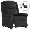 vidaXL Fauteuil inclinable électrique Noir brillant Similicuir