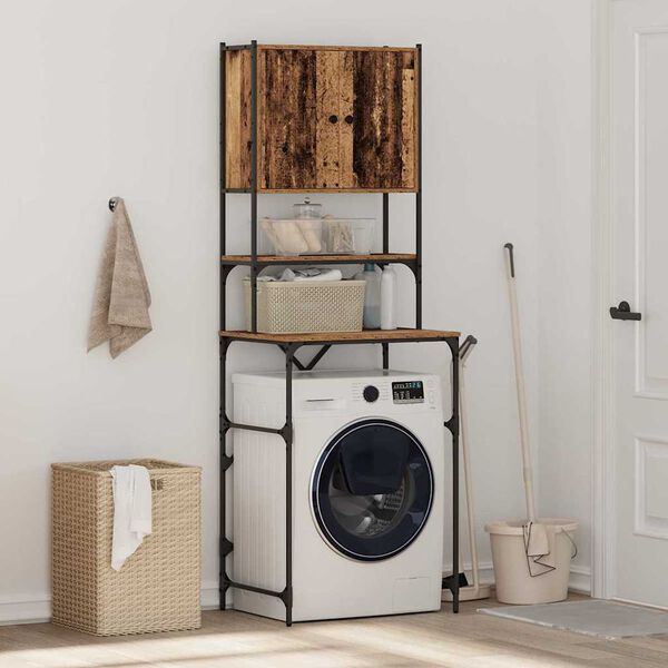 vidaXL Cabinet pour lave-linge Bois ancien 68 x 48,5 x 194 cm