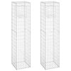 vidaXL Poteaux à panier de gabion 2 pcs 40x40x180 cm Fer