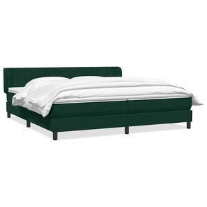 vidaXL Sommier &agrave; lattes de lit et matelas vert fonc&eacute; 180x220cm velours
