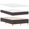 vidaXL Lit &agrave; ressort LED avec matelas Marron fonc&eacute; 120 x 200 cm tissu
