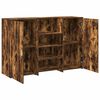 vidaXL Bureau de réception chêne fumé 155x50x103,5cm bois d'ingénierie