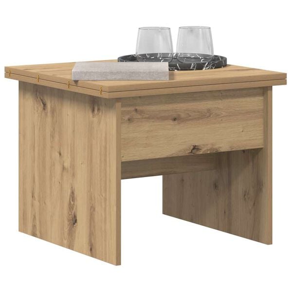 vidaXL Table basse Ch&ecirc;ne artisanal 55 x 54,5 x 45 cm Bois d'ing&eacute;nierie