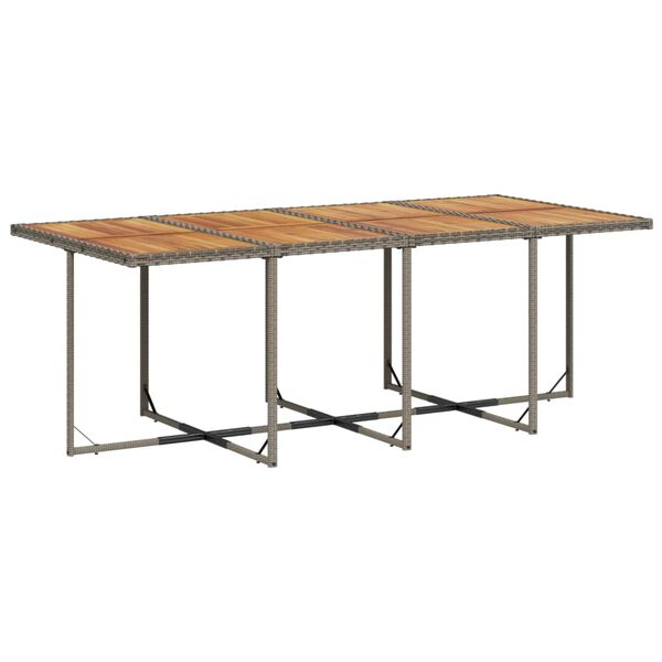 vidaXL Ensemble &agrave; manger de jardin coussins 13 pcs gris r&eacute;sine tress&eacute;e