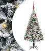 vidaXL Sapin de No&euml;l artificiel Blanc 150 cm PVC, Acier et Plastique