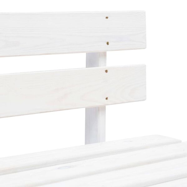 vidaXL Canap&eacute; central palette de jardin Blanc Bois de pin impr&eacute;gn&eacute;