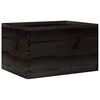 vidaXL Bo&icirc;te en bois avec poign&eacute;es noir 40x30x23 cm bois de pin massif