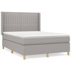 vidaXL Sommier &agrave; lattes de lit avec matelas Gris clair 140x200cm Tissu
