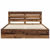 vidaXL Cadre de lit Bois ancien 200 x 200 cm Bois de pin massif