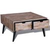 vidaXL Table basse avec 4 tiroirs Bois de teck recyclé