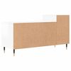 vidaXL Meuble TV Blanc brillant 100x35x55 cm Bois d'ing&eacute;nierie