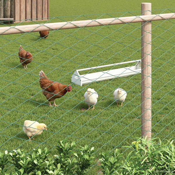 vidaXL Cl&ocirc;ture en treillis m&eacute;tallique Vert 2 x 20 m Acier