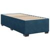 vidaXL Sommier &agrave; lattes de lit avec matelas bleu 90x200 cm velours