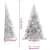 vidaXL Sapin de No&euml;l artificiel pr&eacute;-&eacute;clair&eacute; Argent 240 cm PET
