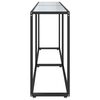 vidaXL Table console Marbre blanc 180x35x75,5 cm Verre trempé