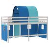 vidaXL Lit mezzanine enfants avec tunnel sans matelas bleu 80x200 cm
