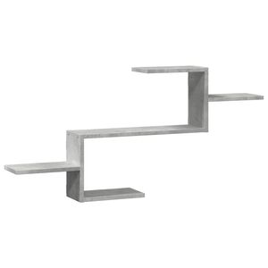 vidaXL &Eacute;tag&egrave;re murale gris b&eacute;ton 104x15x49 cm bois d'ing&eacute;nierie