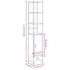 vidaXL Armoire de bain ch&ecirc;ne marron 33x33x185,5 cm bois d'ing&eacute;nierie
