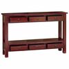 vidaXL Table console Marron 115 x 32 x 75,5 cm Bois de Mahogany Massif