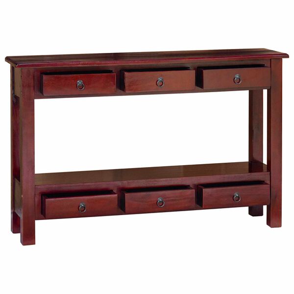 vidaXL Table console Marron 115 x 32 x 75,5 cm Bois de Mahogany Massif