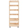 vidaXL Porte-b&ucirc;ches avec roulettes 40x49x110 cm bois massif de pin