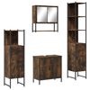 vidaXL Ensemble de meubles de salle de bain 4 pcs Ch&ecirc;ne fum&eacute; Bois