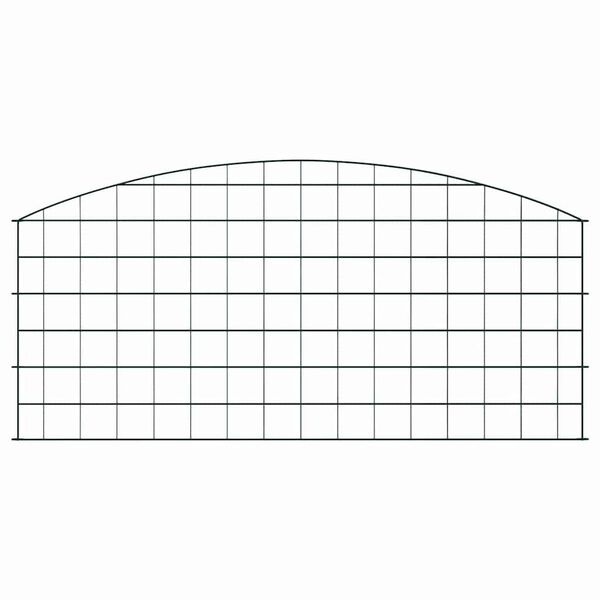 vidaXL Ensemble de cl&ocirc;ture de jardin 5 pcs Vert 100 x 50 cm Acier