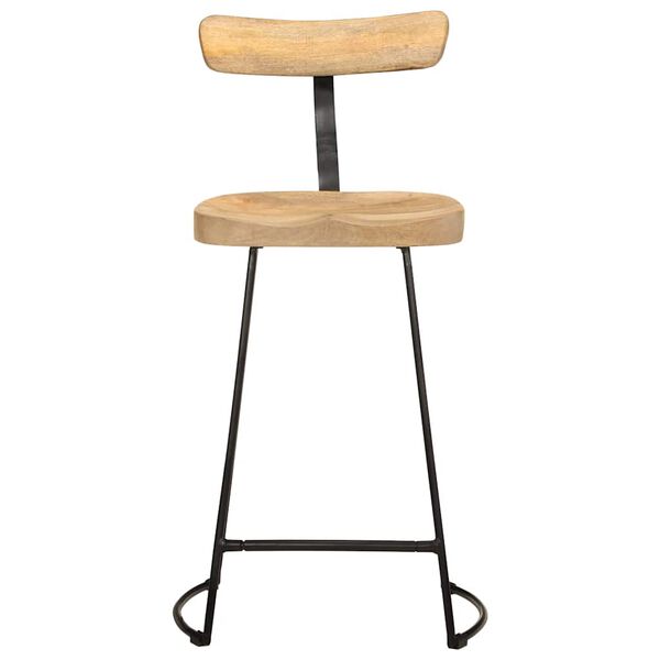 vidaXL Tabourets de bar lot de 2 49x43x88 cm bois de manguier massif