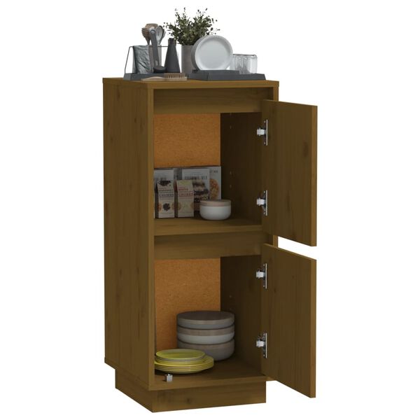 vidaXL Buffet Marron miel 31,5x34x75 cm Bois massif de pin