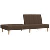 vidaXL Canapé-lit à 2 places Marron Tissu