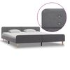vidaXL Cadre de lit Gris clair Tissu 180 x 200 cm