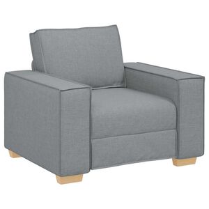 vidaXL Canap&eacute; Fauteuil Gris Clair 100x78x84 cm Tissu