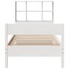 vidaXL Lit biblioth&egrave;que sans matelas blanc 90x200cm bois de pin massif