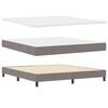 vidaXL Lit boxspring avec matelas Taupe 180 x 200 cm tissu