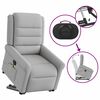 vidaXL Fauteuil inclinable de massage électrique gris nuage tissu
