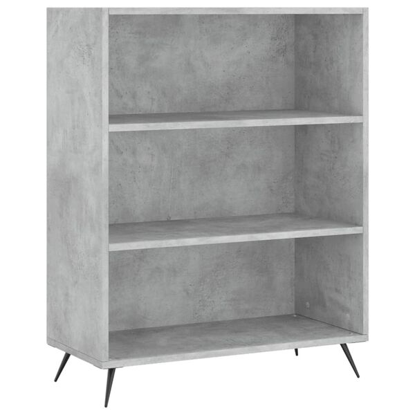 vidaXL Buffet gris b&eacute;ton 69,5x32,5x180 cm bois d'ing&eacute;nierie