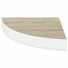 vidaXL &Eacute;tag&egrave;re d'angle murale Ch&ecirc;ne et blanc 25x25x3,8 cm MDF