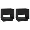 vidaXL Tables de chevet 2 pcs Noir 45x34x44 cm bois d'ing&eacute;nierie