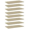 vidaXL Panneau de biblioth&egrave;que 8pcs Ch&ecirc;ne sonoma 60x30x1,5cm Agglom&eacute;r&eacute;