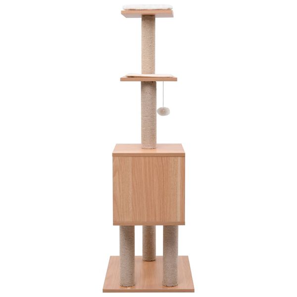 vidaXL Arbre &agrave; chat avec tapis &agrave; gratter en sisal 123 cm