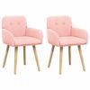 vidaXL Chaises de salle &agrave; manger 2 pc Boucl&eacute; Rose 59 x 57 x 85 cm