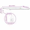 vidaXL Auvent Rétractable Blanc 500 × 300 cm Tissu et Métal