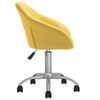 vidaXL Chaise pivotante de bureau Jaune Tissu